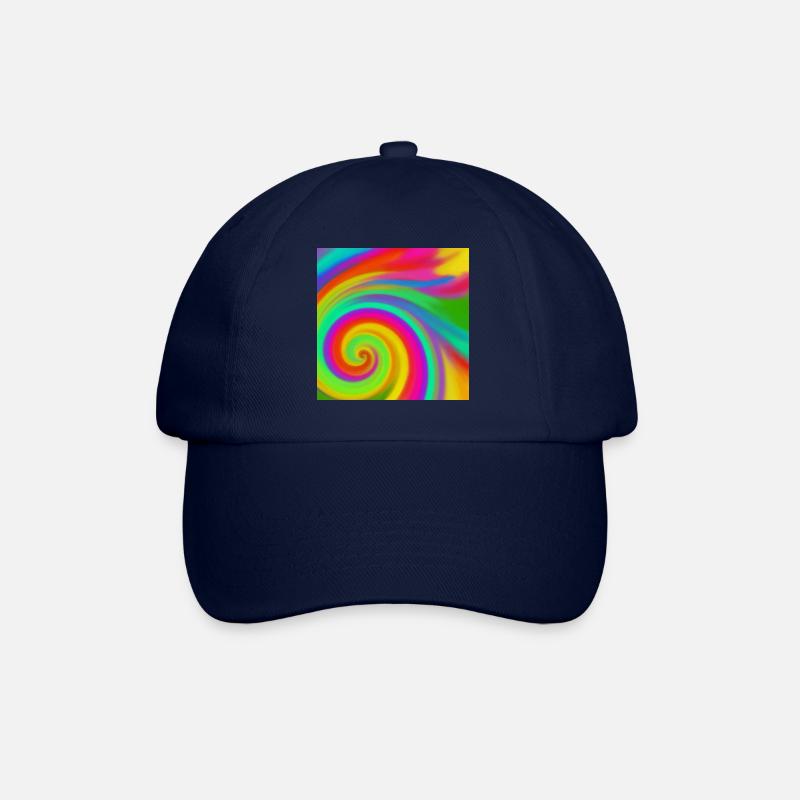 Rainbow vortex - Baseball Cap - blue/blue