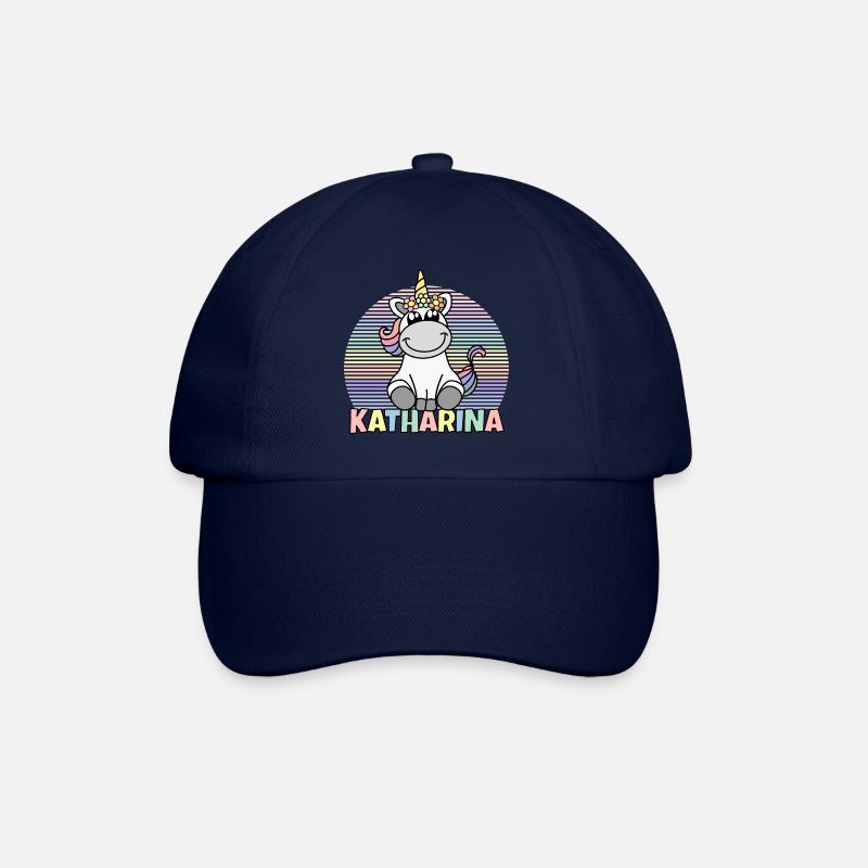 Katharina Einhorn Name - Baseballkappe - Blau/Blau