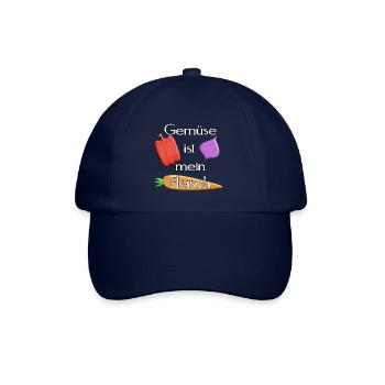 Gemüse - Gemüse ist mein Fleisch - weiß - Baseballkappe - Blau/Blau - Vorne