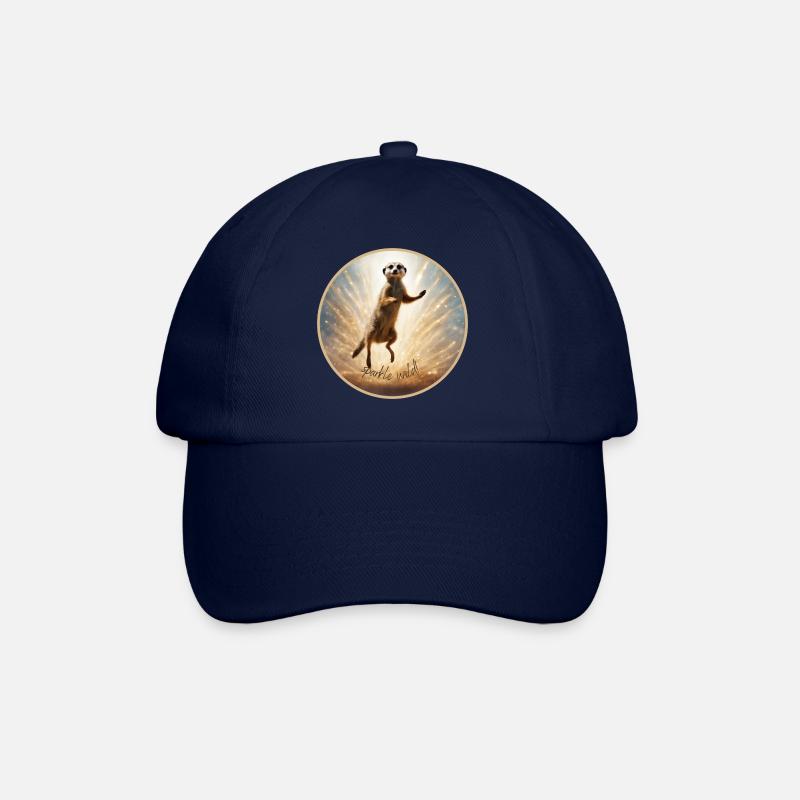 Erdmännchen in Glitzer - Baseballkappe - Blau/Blau