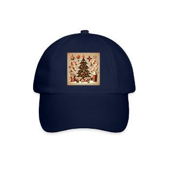 Weihnachts Design 1 - Baseballkappe - Blau/Blau - Vorne