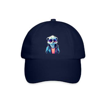 Erdmännchen Zeichnung - Baseballkappe - Blau/Blau - Vorne