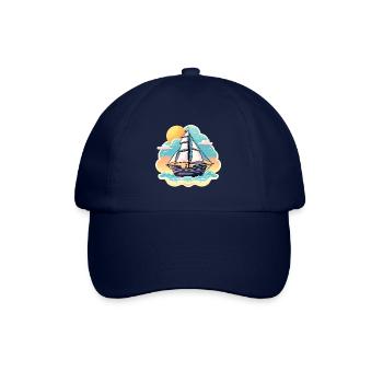 Illustration de voilier - Casquette classique - bleu/bleu - Devant