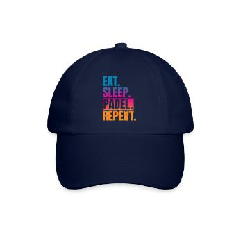 Eat Sleep Padel Repeat - Baseballkappe - Blau/Blau - Vorne