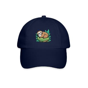 Sleeping Sloth Illustration - Baseball Cap - blue/blue - Front