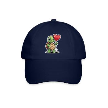Schildkröte Herz - Valentinstag - Baseballkappe - Blau/Blau - Vorne
