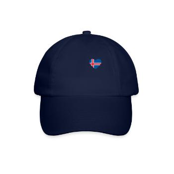 Cœur drapeau Islande - Casquette classique - bleu/bleu - Devant