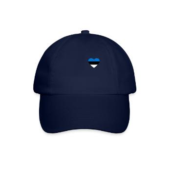 Cœur drapeau Estonie - Casquette classique - bleu/bleu - Devant