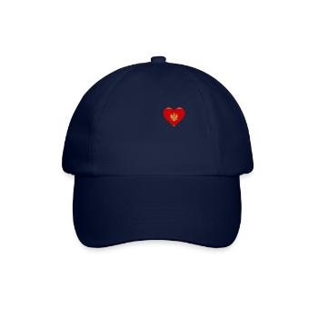 Cœur drapeau Monténégro - Casquette classique - bleu/bleu - Devant