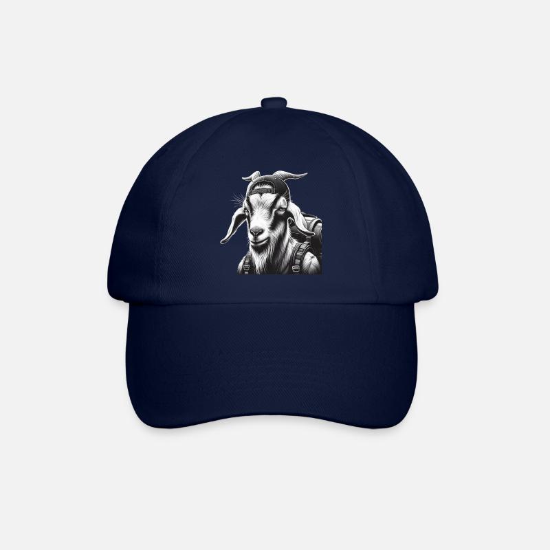 Animaux errants - Chèvre (Chèvre de randonnée1) - Casquette classique - bleu/bleu