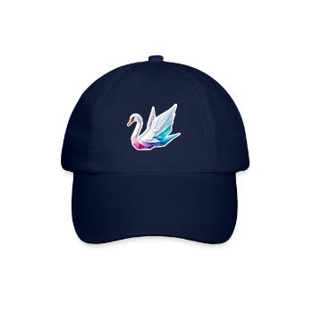 Swan Origami Illustration - Baseball Cap - blue/blue - Front