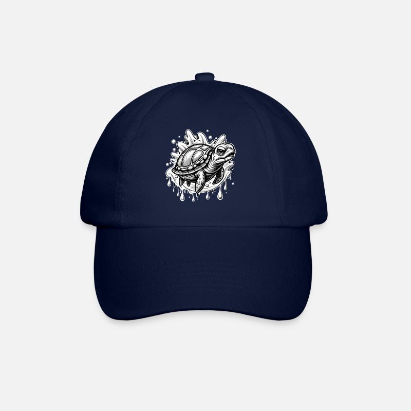 tortue noir et blanc - Casquette classique - bleu/bleu