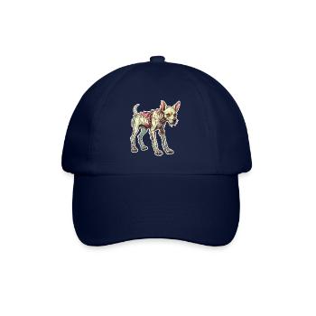 Zombie Hund Illustration - Baseballkappe - Blau/Blau - Vorne