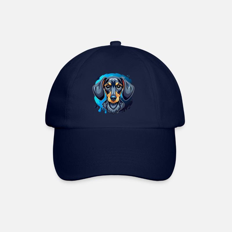 dackel - Baseballkappe - Blau/Blau