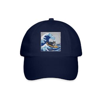 Lustiges Geschenk für Katzenliebhaber - Baseballkappe - Blau/Blau - Vorne