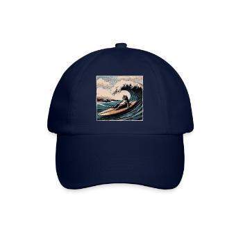 Lustiges Geschenk für Katzenliebhaber - Baseballkappe - Blau/Blau - Vorne