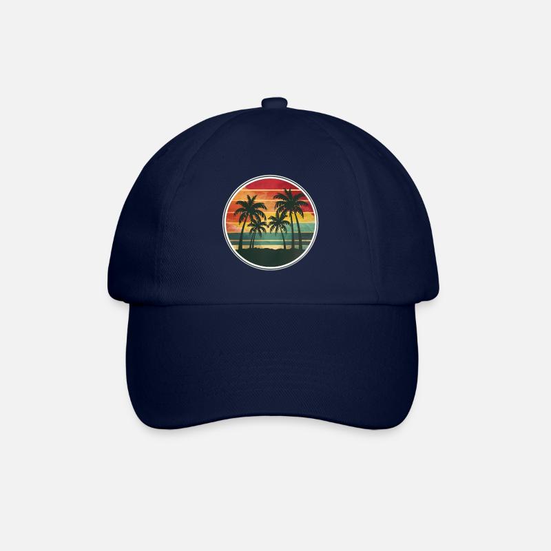Tropical Beach Sunset. - Baseball Cap - blue/blue
