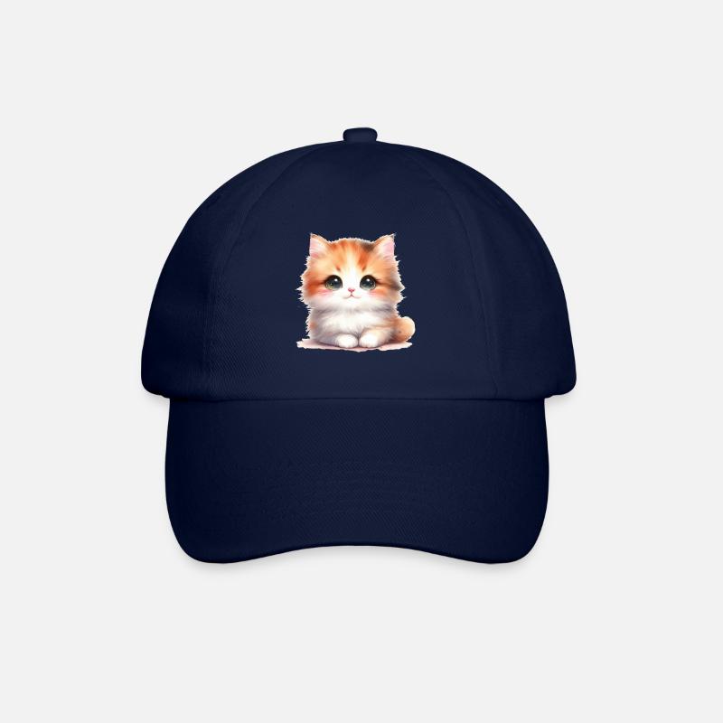 Süße Katze - Baseballkappe - Blau/Blau