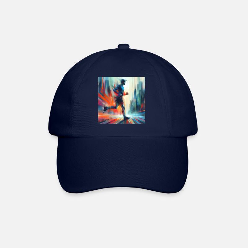 Laufender Mann 4 - Baseballkappe - Blau/Blau