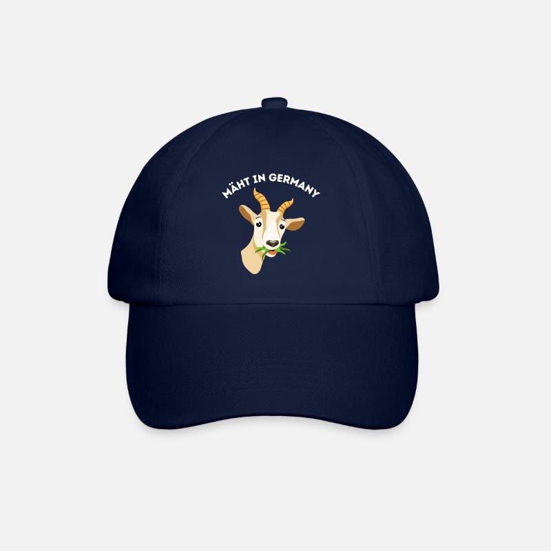 Mäht in Germany - Grasende Ziege - Baseballkappe - Blau/Blau