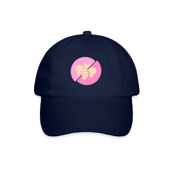 Pastellrosa Kontrastbiene - Baseballkappe - Blau/Blau - Vorne