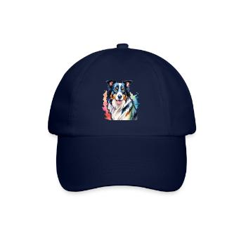 Border Collie Aquarelles - Casquette classique - bleu/bleu - Devant