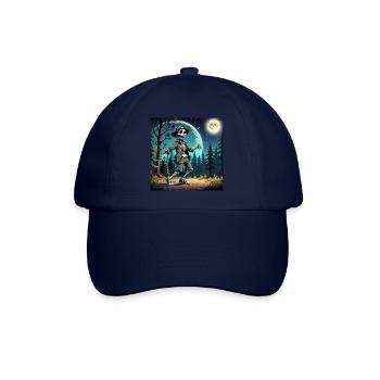 Mysterious Skeleton in Hat and Jacket - Baseball Cap - blue/blue - Front