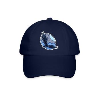 Raven in flight in front of the night sky - Baseball Cap - blue/blue - Front