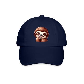 Süßes schüchternes Faultier Cartoon - Baseballkappe - Blau/Blau - Vorne