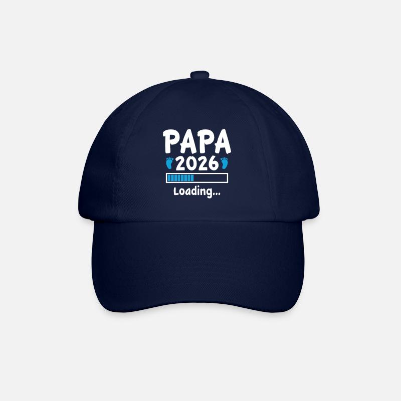 Papa Geschenk für werdende Vater Papa 2026 Loading - Baseballkappe - Blau/Blau