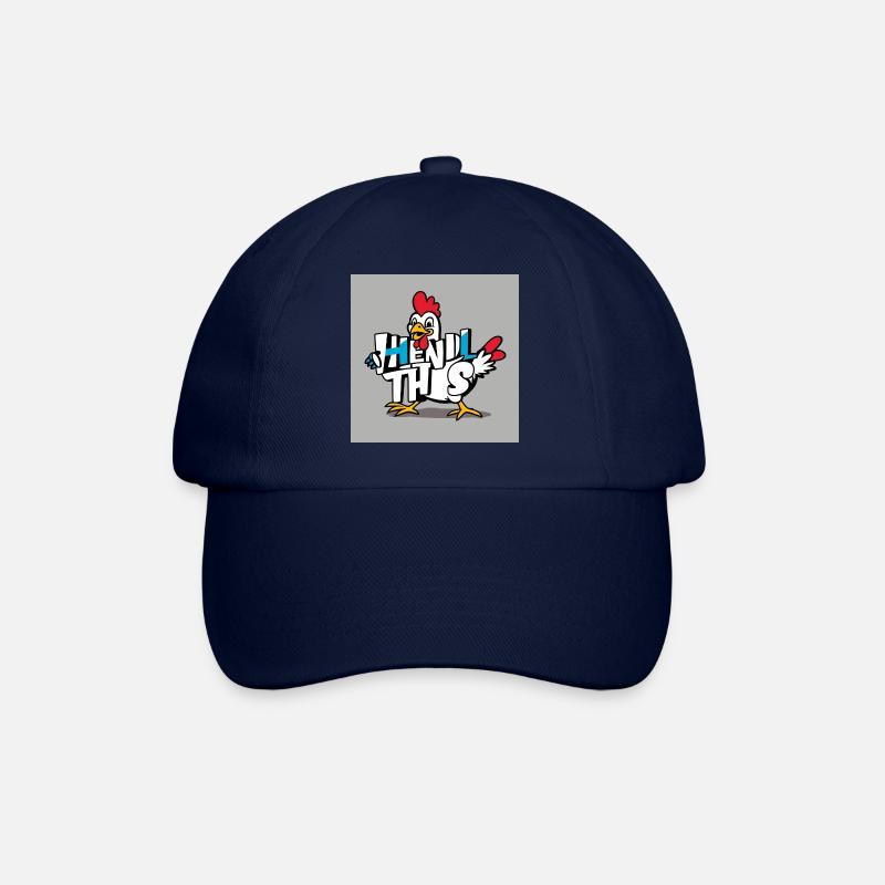 Lustiges Huhn "Hendl this" - Baseballkappe - Blau/Blau