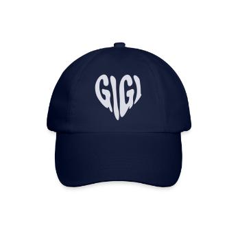 Gigi - Petit cœur graphique (couleur personnalisée) - Casquette classique - bleu/bleu - Devant