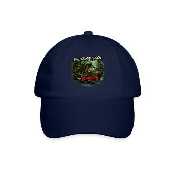 Da leck mich doch am Barsch – Flussbarsch | Angler - Baseballkappe - Blau/Blau - Vorne
