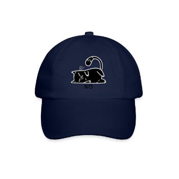 Katze Nö Nein Nope lustig faul - Baseballkappe - Blau/Blau - Vorne