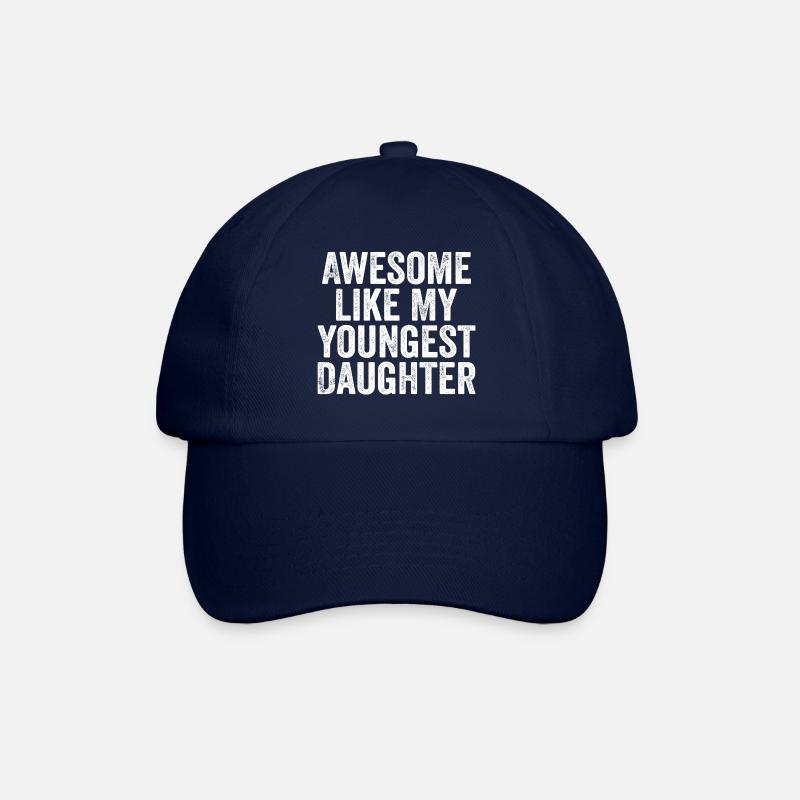 Awesome like my younGest daughter - Baseball Cap - blue/blue