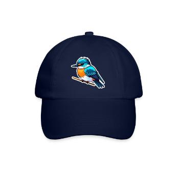 Kingfisher Bird Drawing - Baseball Cap - blue/blue - Front