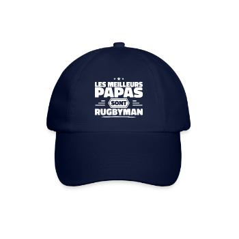 Rugby Meilleur Papa, Fête des Pères - Papas Cadeau - Casquette classique - bleu/bleu - Devant