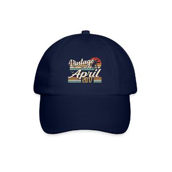 April 2017 Birthday Vintage Gift Idea 2017 - Baseball Cap - blue/blue - Front