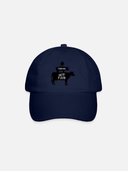 Vegan - Animals are Friends - Baseball Cap - blue/blue
