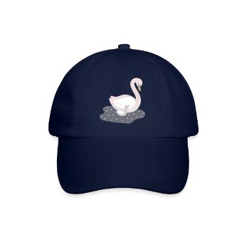 Maman cygne avec bébé fille cygne - Casquette classique - bleu/bleu - Devant