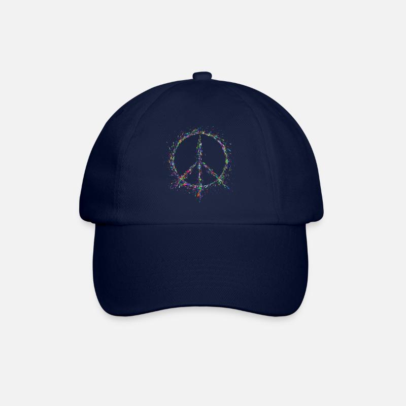 Peace in paint drops - Baseball Cap - blue/blue