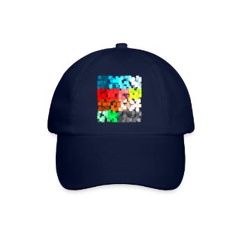 Abstrakte Kunst in Bunt - Baseballkappe - Blau/Blau - Vorne
