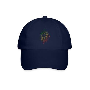 Vert jaune rouge drapeau Tête de lion sketchy - Casquette classique - bleu/bleu - Devant