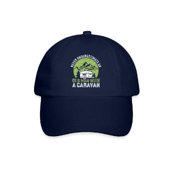 never underestimate an old man with a caravan - Baseball Cap - blue/blue - Front
