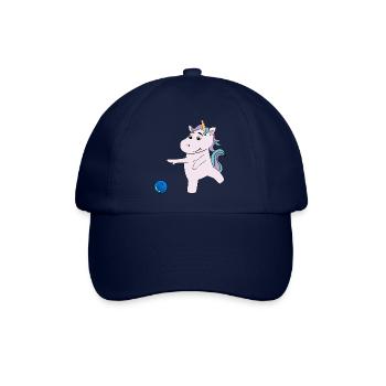 Einhorn spielt Bowling - Baseballkappe - Blau/Blau - Vorne