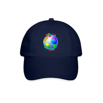Statement: "For One World" - Regenbogenfarben - Baseballkappe - Blau/Blau - Vorne