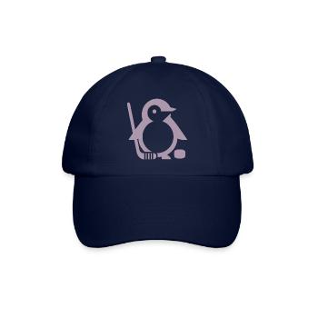 Minimalistischer Pinguin Eishockeyspieler - - Baseballkappe - Blau/Blau - Vorne