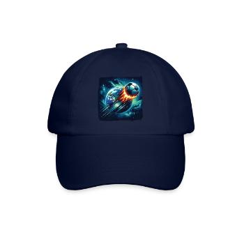 Le football à boule de feu tire dans l’espace - Casquette classique - bleu/bleu - Devant