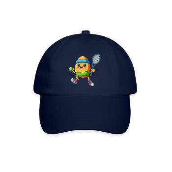 Easter Egg Tennis, Tennis Player Easter Festival - Baseball Cap - blue/blue - Front