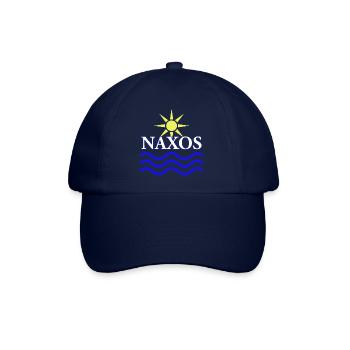 Naxos Sun and Waves Logo Design - Baseball Cap - blue/blue - Front